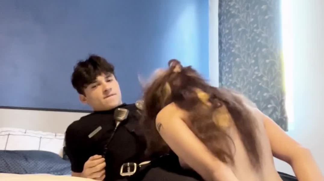 ⁣CJ Clark on a police suit fucks with a girl